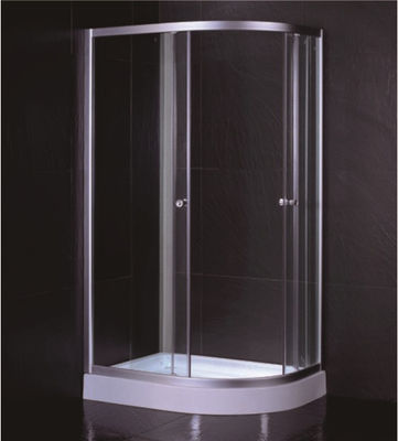 Ovale Quadrant-Duscheinschließungen und -behälter der Form-1000 x 800 mit niedrigem Harz-Behälter fournisseur