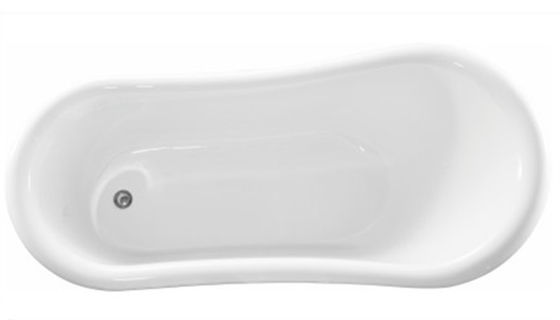 67 Acryl-freie stehende Badewanne Clawfoot des Zoll-PMMA tränkende Wannen-dunkelrote Farbe fournisseur