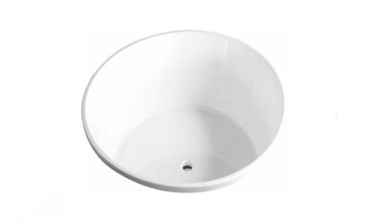 Weiße Spitzenfreistehende tränkende acrylsauerwannen für kleine Raum-runde Form fournisseur