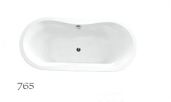 Große ovale freistehende tränkende Badewannen-weiße acrylsauerfarbe mit Überlauf fournisseur